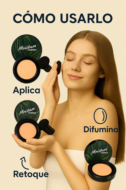 🌟 Moisture Cushion Cream  – Acabado suave, piel ligera